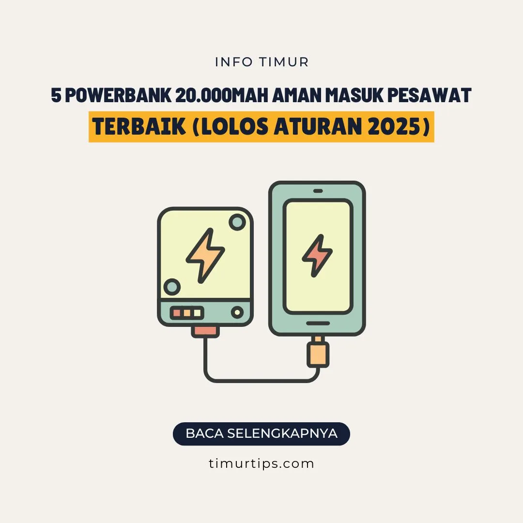 5 Powerbank 20000mAh Aman Masuk Pesawat Terbaik (Lolos Aturan 2025)